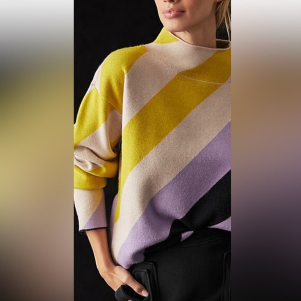 Anthropologie Maeve Carys Mock Neck Sweater Large